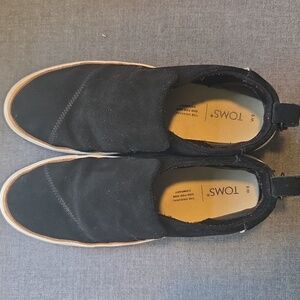 TOMS Paxton Classic Black Suede Slip-Ons 8